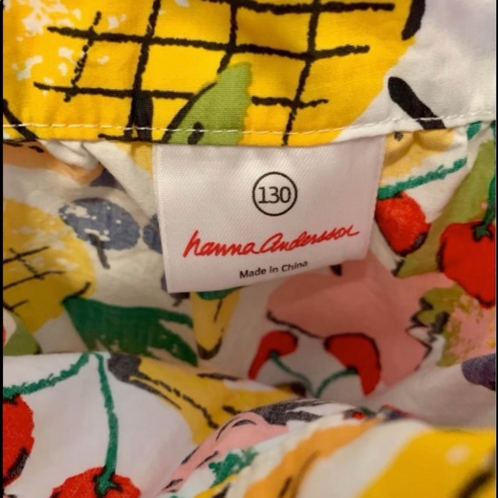 Hanna Andersson Girl’s Rainbow Fruit Dress Size 8 - Picture 2 of 3